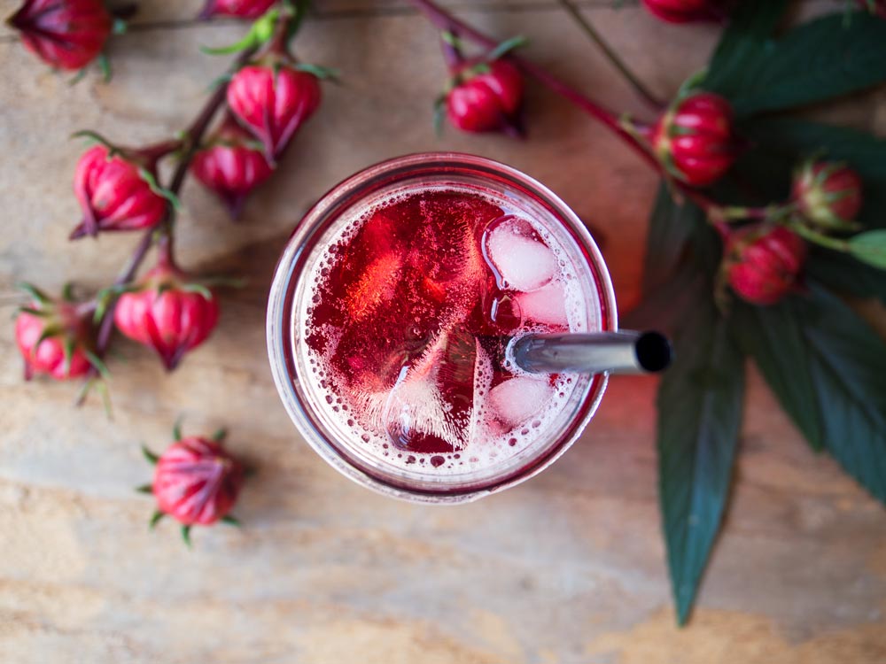 Iced sorrel tea