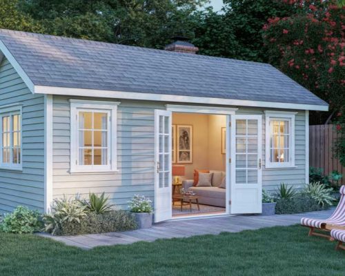 grey tiny house